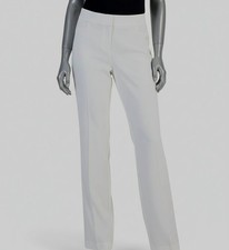 Kasper Womens White Mid-Rise Straight-Leg Dress Pants Sz 12