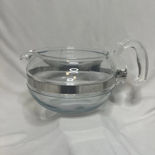 Vintage Pyrex Glass Stove Top Coffee Pot 6 cup Carafe  8446-B Flameware no Lid