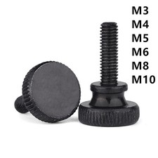 Black Steel Knurled Thumb Screws M3 M4 M5 M6 M8 M10