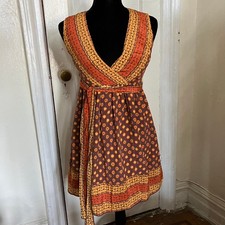ANNA SUI for Target Gossip Girl inspired Boho Silk Wrap Dress XS