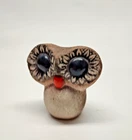 Vintage Dane Burr Owl Art Pottery Figurine Cleveland school of Art 2-1/2" Tall