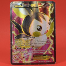 Pokemon TCG English Card XY Base Set Emolga EX 143/146 Full Art DAMAGED on eBay