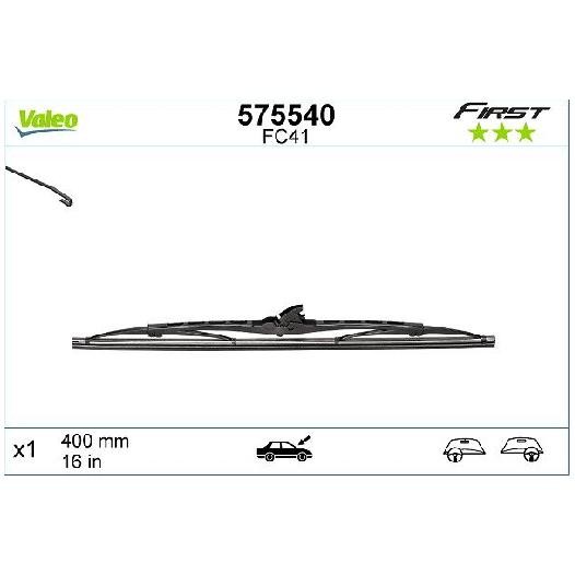 Wischblatt Hinten FüR Citroen Evasion 22 U6 2.0 2.1 94 Bis 02 Valeo AR30586 12H-image