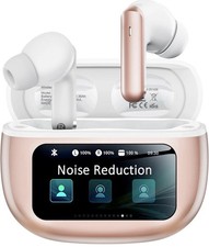 Thunelec U9 Wireless Earbuds Noise Cancellation Bluetooth Cherry Pink