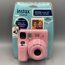 New Fujifilm Instax Mini SE Instant Film Camera Pink Bundle With Film - New
