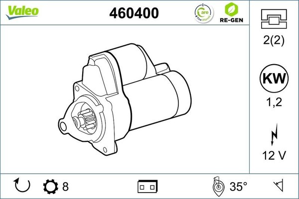 Valeo 460400 Starter FüR Chrysler Dodge Jeep-image