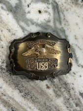 Vintage Harley-Davidson Eagle Est 1903 Made In USA Brass Belt Buckle