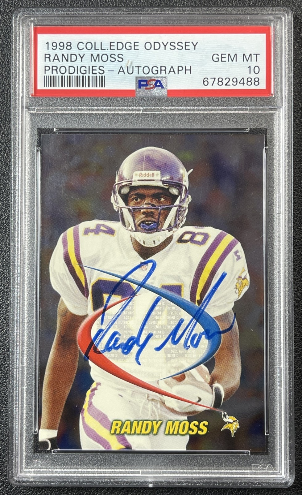Randy Moss Collector's Edge Odyssey Prodigies # Autograph