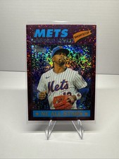 2026 Topps Heritage Chrome Francisco Lindor Burgandy Sparkle #146, Mets