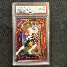 2024 Panini Select - Concourse Michael Penix Jr. #80 Maroon Prizm /149 (RC)