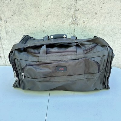 Tumi Large Duffel Bag Alpha Ballistic Nylon Green Travel Weekender Monogrammed