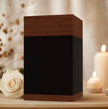 Wooden Cremation Urns for Human Ashes Adult Black Walnut Urns,