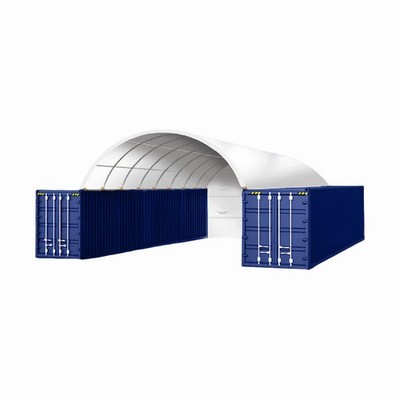 20x40 Container Shelter Canopy & Back Panel* 11oz PE - Industrial Storage