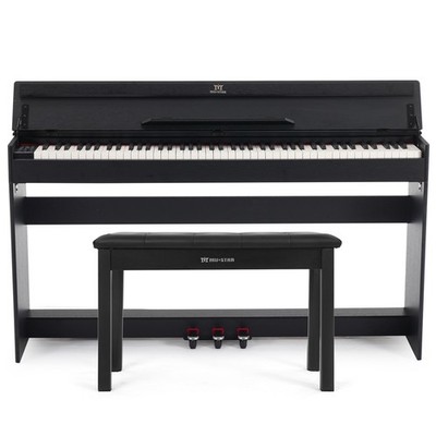 88Keys Fully Weighted Digital Piano Graded Hammer Action Keyboards w/Bench Black