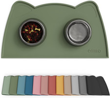 - Cat Food Mat, Silicone Pet Feeding Mat for Floor Non-Skid Waterproof Dog Water