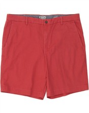 CHAPS Mens Chino Shorts W42 2XL Red Cotton FA15