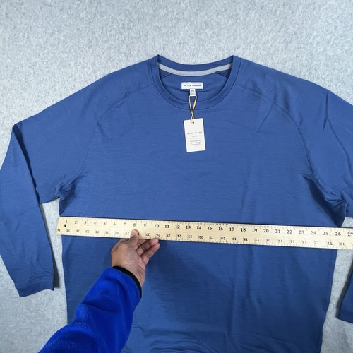 Peter Millar Crown Sport Performance Crewneck Pullover Sweater Sport Blue XXL - 第 8/11 張圖片