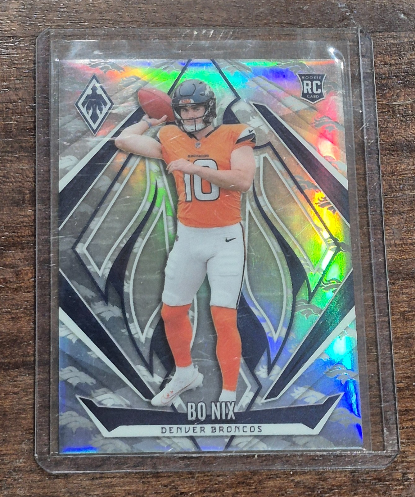 2024 Panini Phoenix #159 Bo Nix Team Logos Rookie Card 098/299