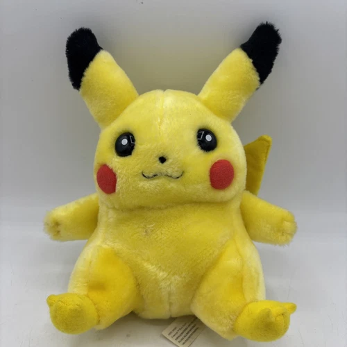 Vtg Pokemon Pikachu Plush Stuffed Toy Nintendo 1998 Creatures Game Freak 8.5"