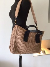 Tom Eva Large Shoulder Bag In Caramel Beige