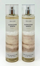 2 BATH  BODY WORKS SUNWASHED SANTAL FINE FRAGRANCE MIST BODY SPRAY 8 OZ LARGE