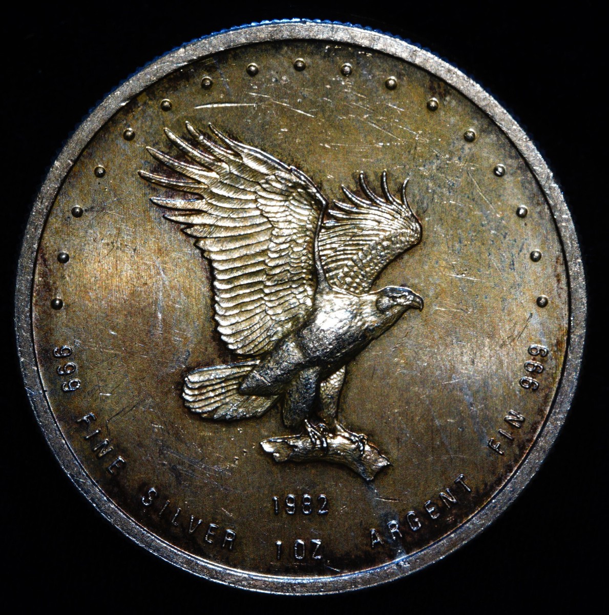 1982 Royal Canadian Mint Monex Eagle 1oz 999 FINE Silver art bar