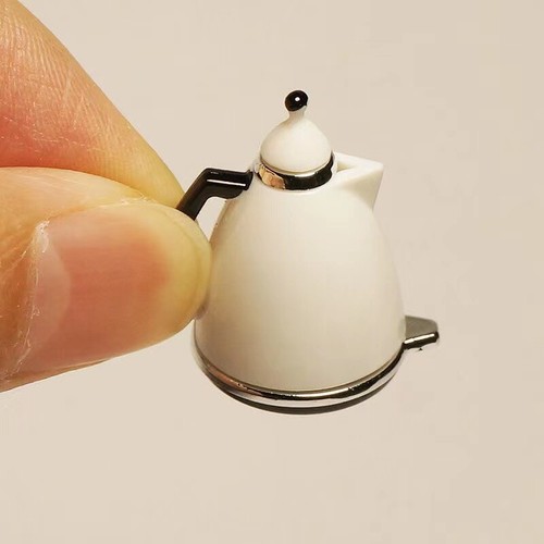 3PC Dollhouse Miniature 1:12 Teapot Kitchenware Kitchen Breakfast Metal - Picture 4 of 4