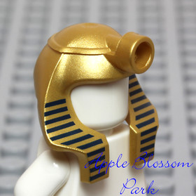 NEW Lego Minifig Pharaoh's Quest AMSET-RA HEAD DRESS - Mummy Gold Hat Gear 7327