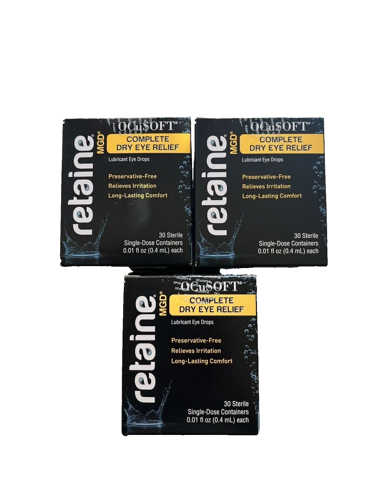 THREE - OCuSOFT Retaine MGD Emulsion 30 Single-Dose Containers Exp 2026 ...