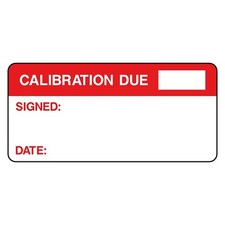 Calibration Due Sticker QUAL0031