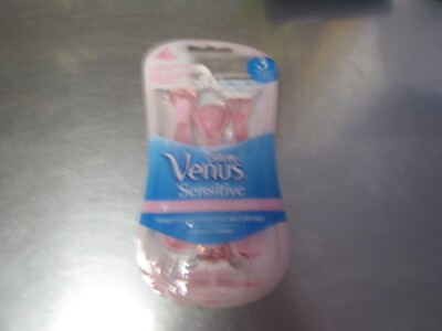 Gillette Venus Sensitive Razors 3-Blade 3 Ct X 3 Packs ( 9 TOTAL) PACKAGE VARIES