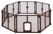 6.5' Wide Customizable Folding Dog Playpen Indoor/Outdoor. Made in USA. 8-panel