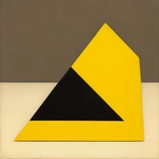 Medium Abstract Painting 2x2 ft. Post-Modernism Geometric Demrin OOAK NEW