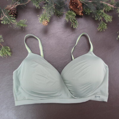 Kindly Bra Size 2XL Green Padded Wireless Adjustable Clasp Back