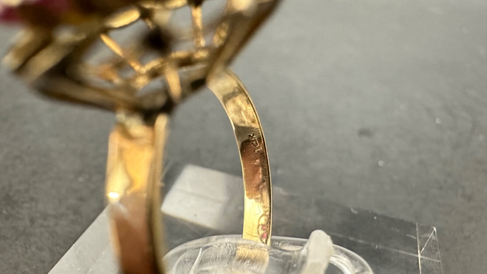 Opal & Ruby set, 14k Solid Yellow Gold, Estate Vi… - image 8