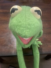 Vintage Muppets Kermit The Frog Doll Plush Stuffed Fisher Price 850 1976 18"