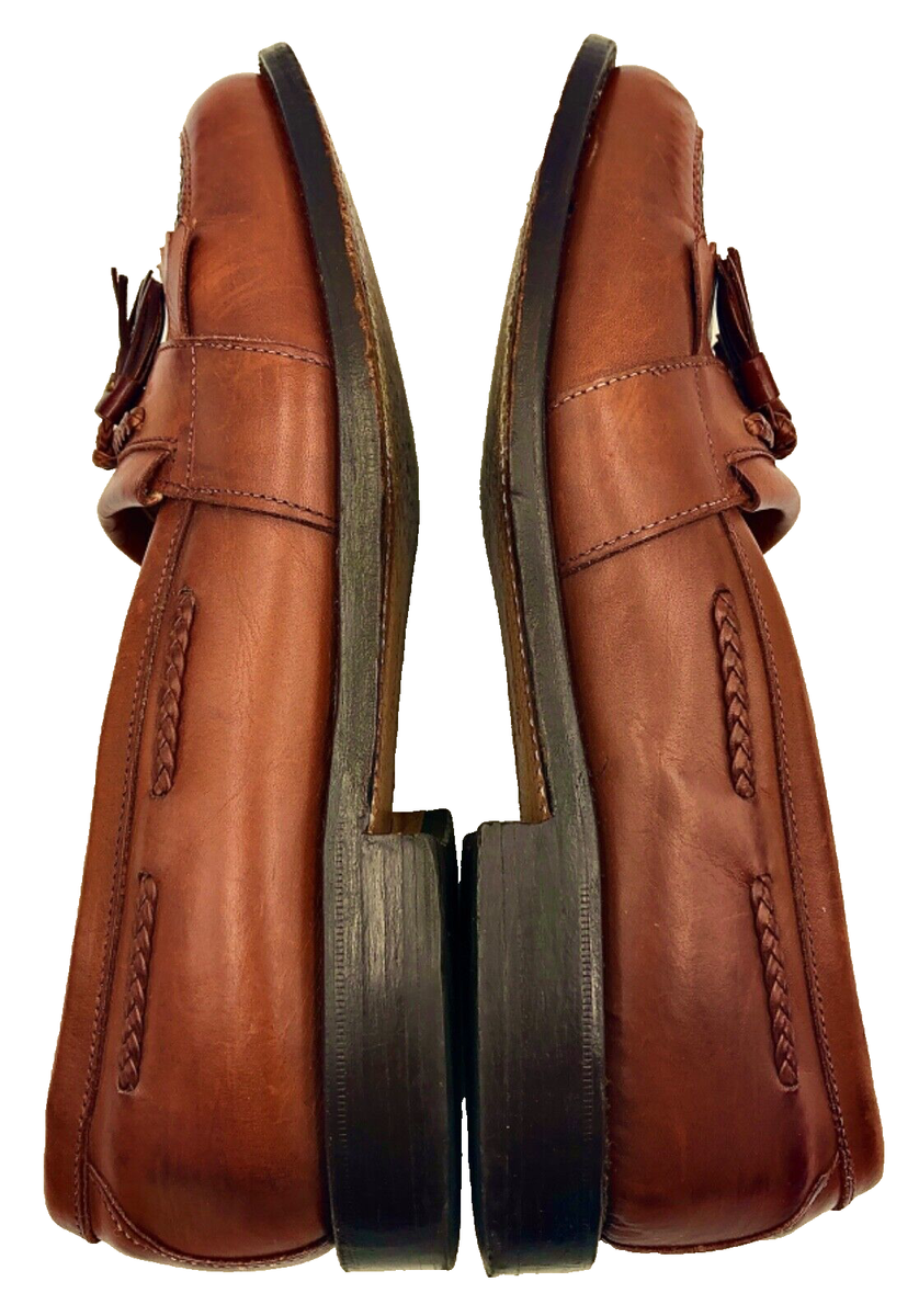 ALLEN EDMONDS Cody Chili Brown Leather Tassel Weave Kiltie  display picture 2