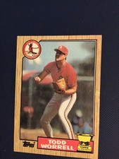 1987 Topps Todd Worrell Gold Cup All-Star Rookie Card