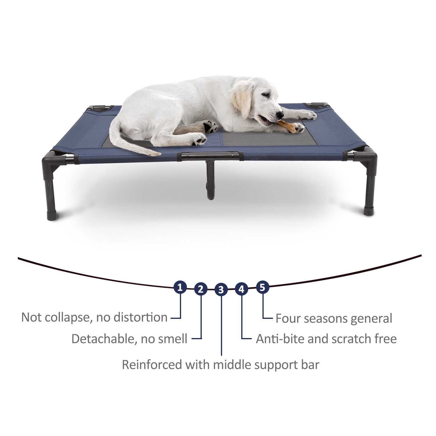 pawhut elevated dog bed