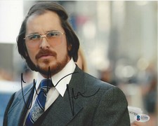 CHRISTIAN BALE SIGNED 'AMERICAN HUSTLE' 8x10 MOVIE PHOTO ACTOR BECKETT BAS COA