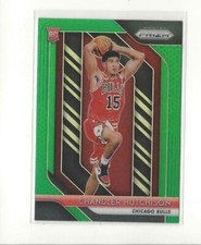 2018-19 Panini Prizm Prizms Green #70 Chandler Hutchison Rookie Bulls 