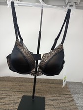 DKNY Size 32B Seductive Lights Embellished Plunge Push Up Bra 458176  DYL NWT