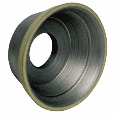 TTC 5'' x 1-3/4'' x 1-1/4'' 100 Grit 100% D11V9 Flaring Cup Diamond Wheel-1/8'' DD