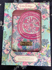 Lilly Pulitzer Tech Phone Pocket Featured in Beach You To It NIB