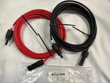 Renogy 20FT 12AWG Solar Panel Female and Male Connectors, Extension Cables-Pair