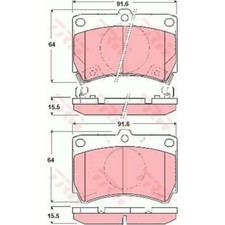 TRW Bremsbeläge GDB3206 Bremsklötze für KIA Rio Kombi DC