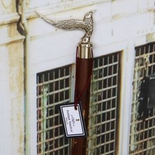 Vintage Wooden Walking Stick Cane Brass best Bird head Antique Handle Style Gift