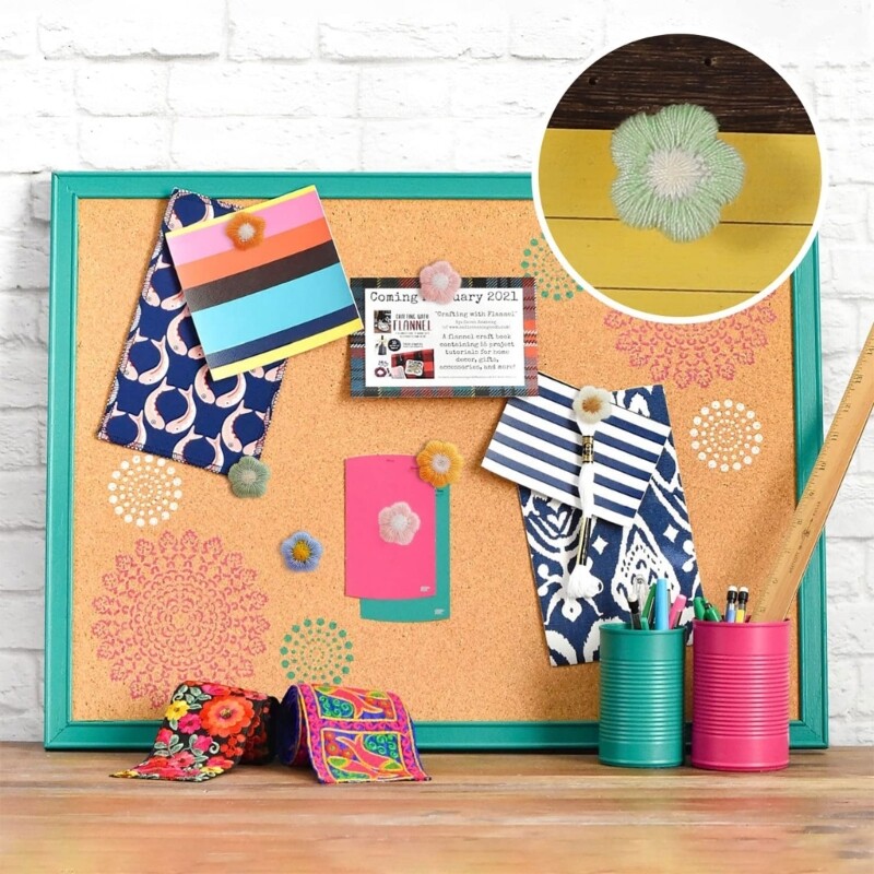 Flower Thumbtack Flowers Decorative Push Pins for Photos Wall Cork