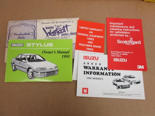 1991 Isuzu Stylus owners manual ORIGINAL literature guide book