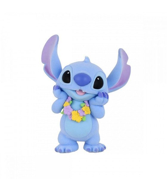 Figurine Stitch flocked bleu tendre à poser pour ambiance nostalgique Disney